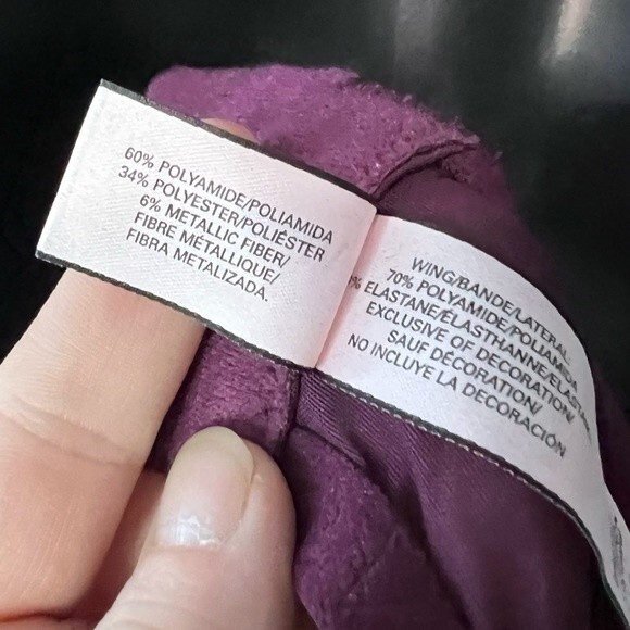 Victoria's Secret Dream Angels Purple Lace Push Up Bra No Padding Size 34DD - Picture 7 of 8